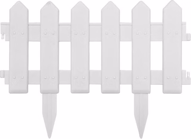 Berkfield Home White Plastic Lawn Edgings, 25 Pieces, 10 m – 1