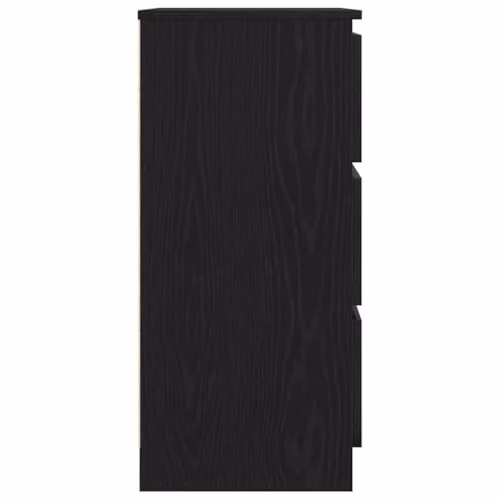 vidaXL Modern Black Oak Sideboard in MDF, W/D/H: 60 x 35 x 76 cm – 6