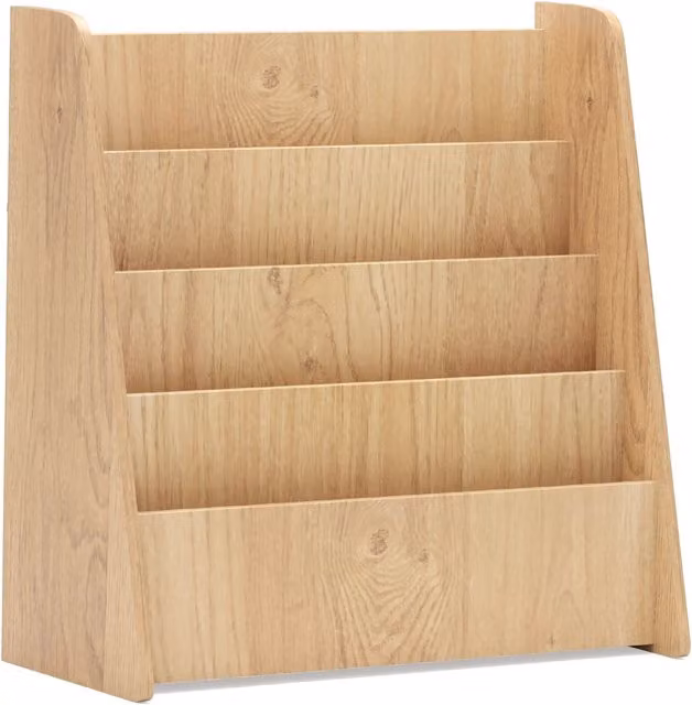 Costway 4 Tier Kids Ladder Bookshelf and Display Unit in Brown