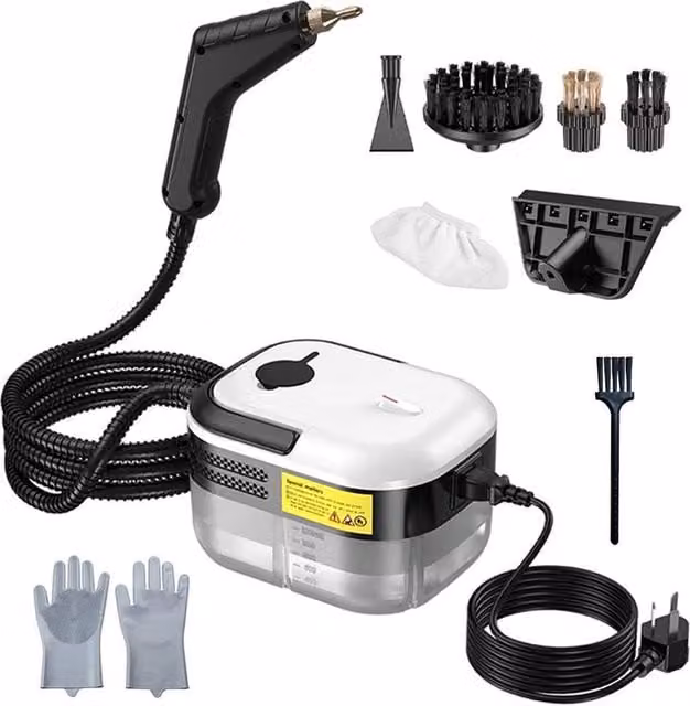 Ventryn Handheld High Pressure Steam Cleaner in Black for Car Use