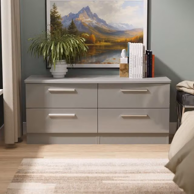 Ready Assembled 2 U Windsor 4 Drawer Bed Box in Dark Grey