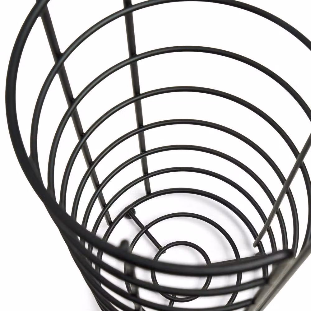 OHS Freestanding Metal Toilet Roll Holder in Black – 4