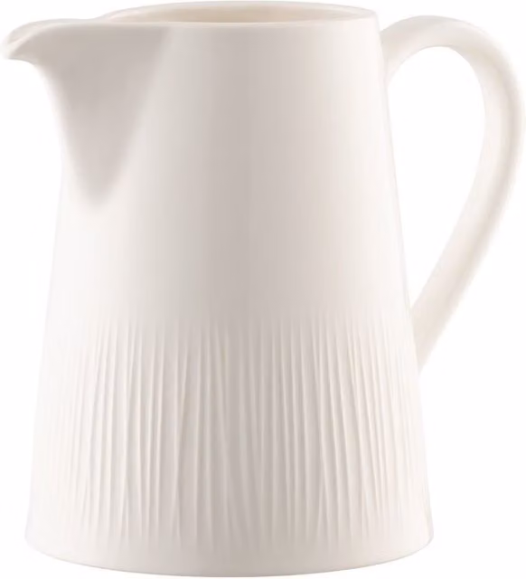 Belleek Living Erne Striped Ceramic Jug in White – 1