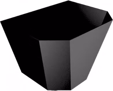 ARP Aluminium Round Swaged Saturn Large Hopper in Black 63mm PPC Finish