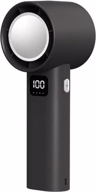 Dyzi Mini Portable Bladeless Turbo Fan with 100 Speeds, USB-C Rechargeable, Black