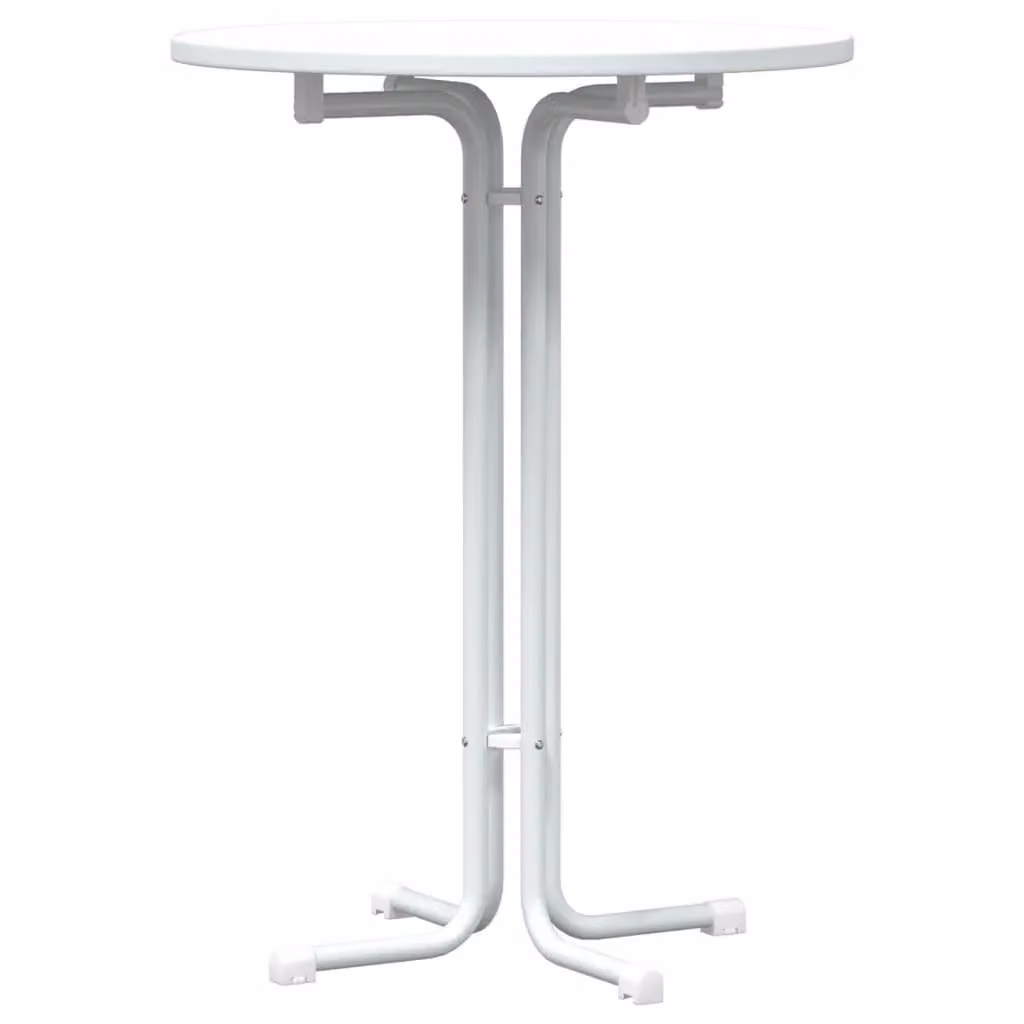 Berkfield Home White Rectangular Dining Table with MDF and Metal Construction, W: 110 cm, D: 80 cm – 2