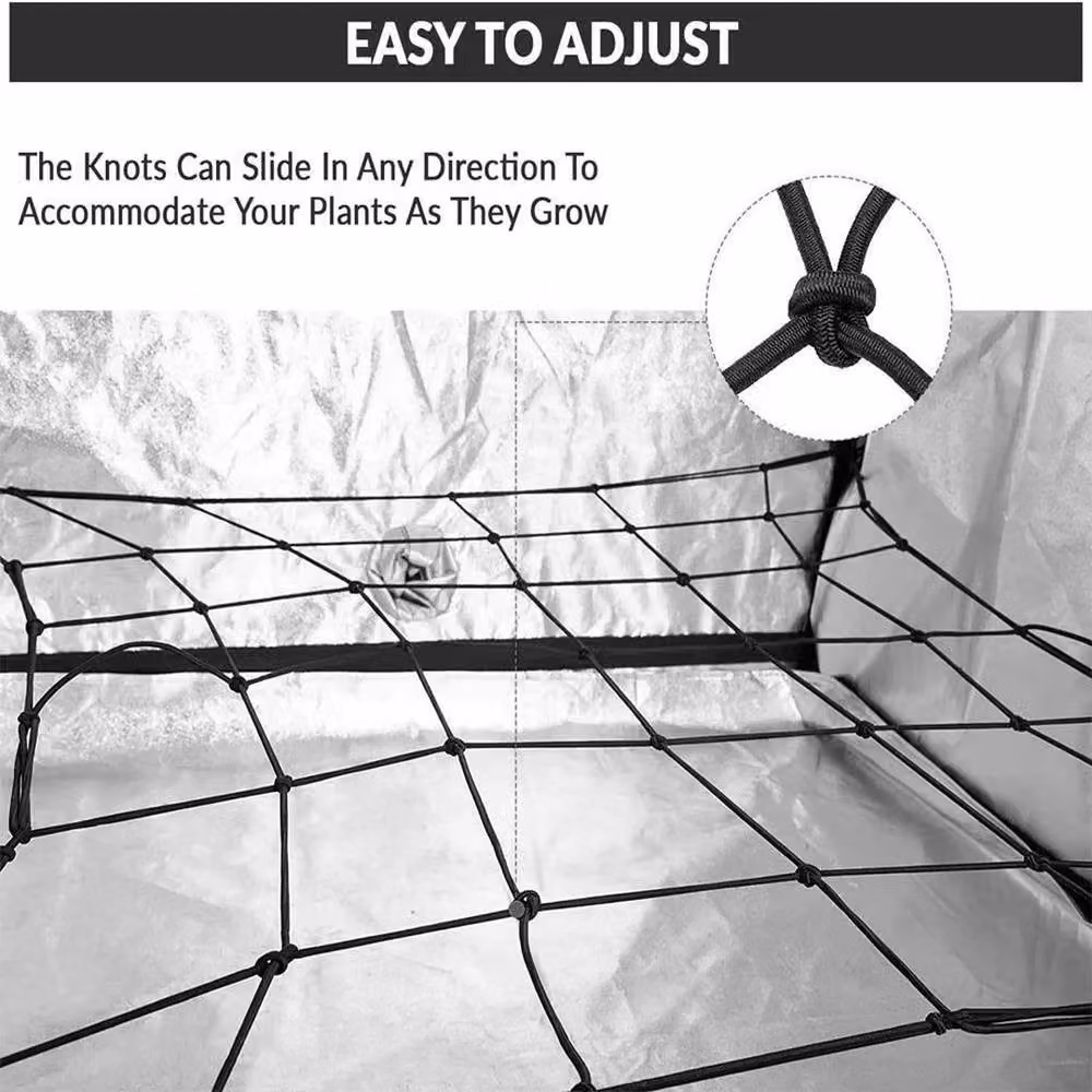 VOGREX Elastic Trellis Black Plant Support Universal Scrog Net up to 80cm – 2