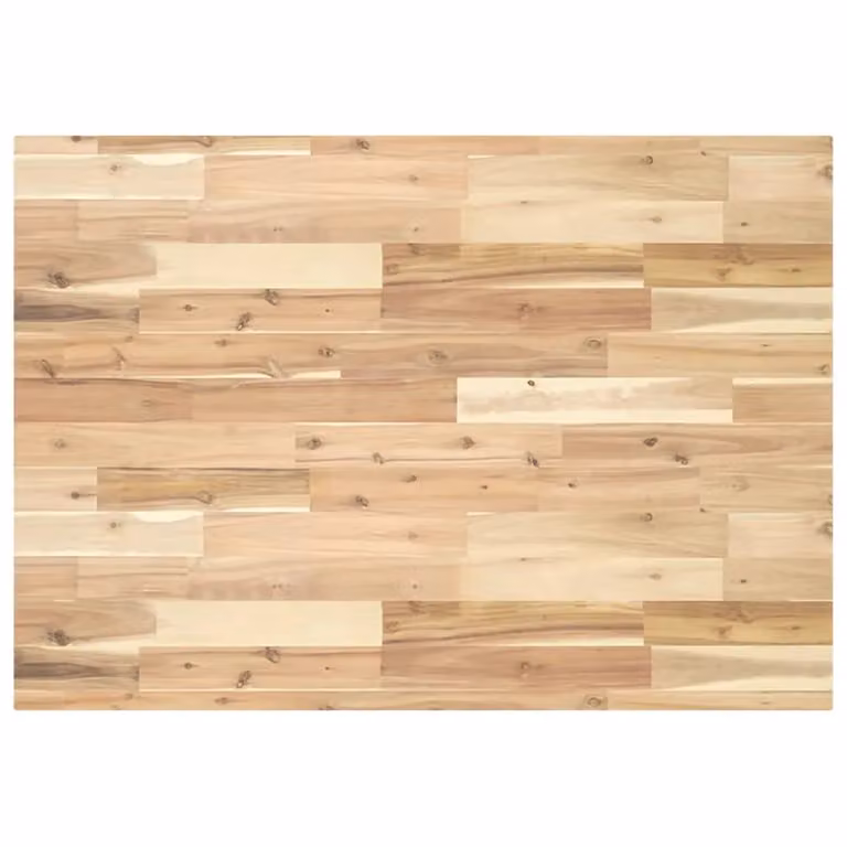 Berkfield Home Rectangular Table Top in Brown Solid Acacia Wood, W: 80 cm, D: 70 cm, H: 4 cm