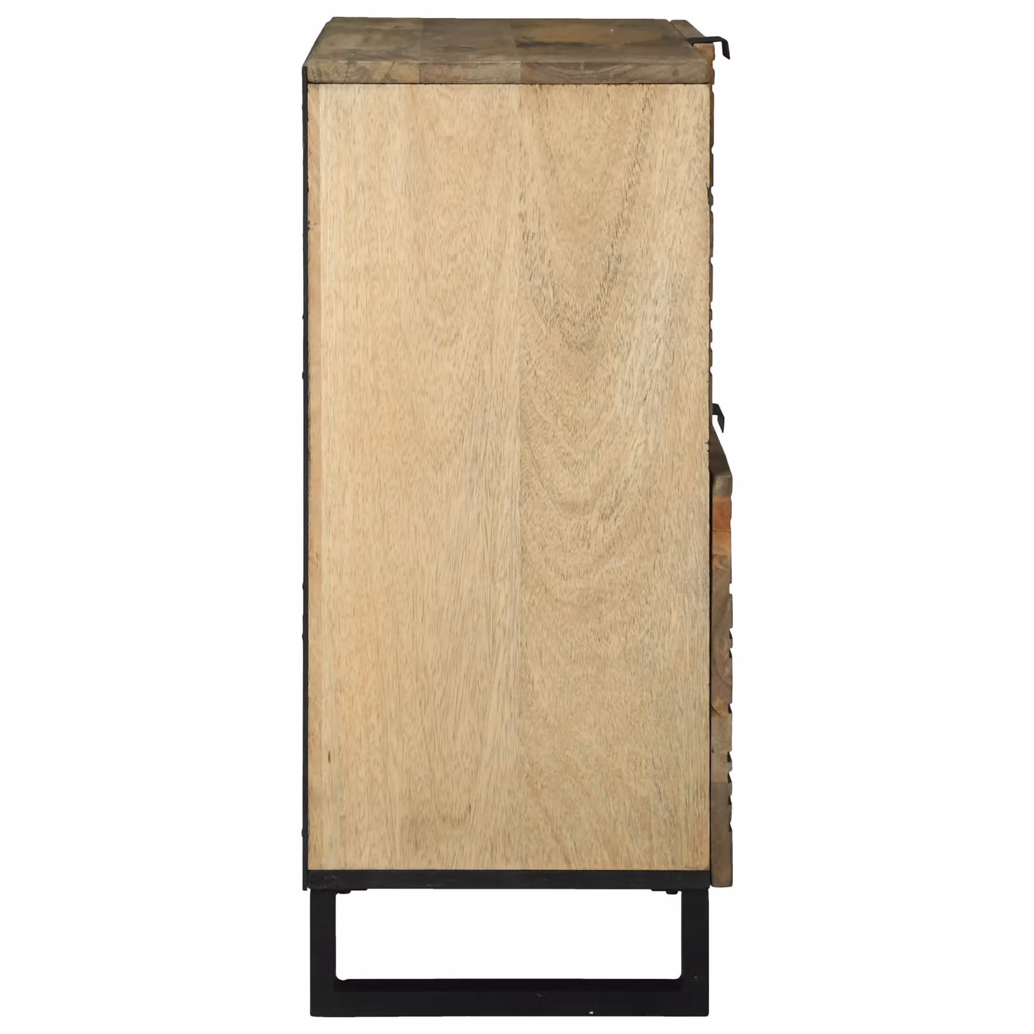 Berkfield Home Modern Mango Wood Sideboard in Beige and Black, W/D/H: 80 x 33.5 x 75 cm – 3