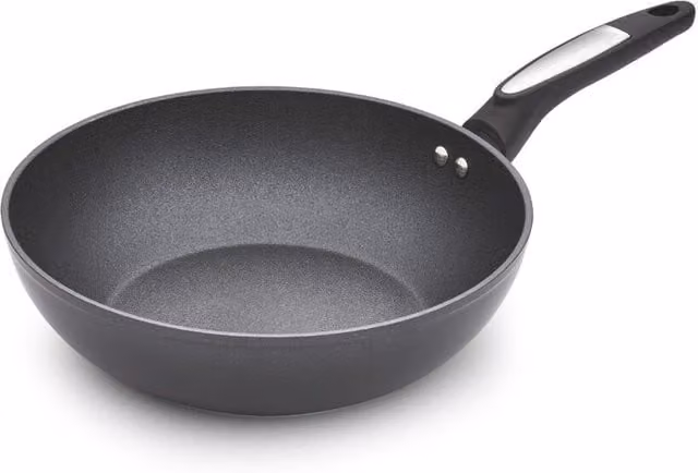 Morphy Richards 28cm Black Forged Aluminium and Ceramic Stir Fry Wok