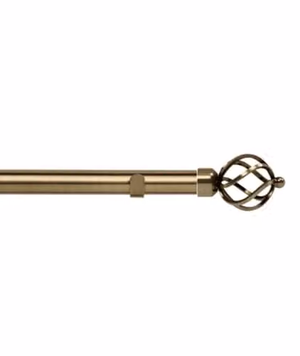 New Edge Blinds Bronze Curtain Pole Set
