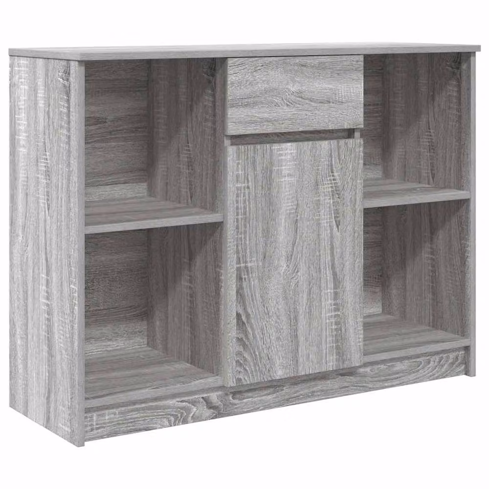 Berkfield Home Modern Sideboard with Drawer in Grey Sonoma, W/D/H: 101 x 35 x 76 cm – 2