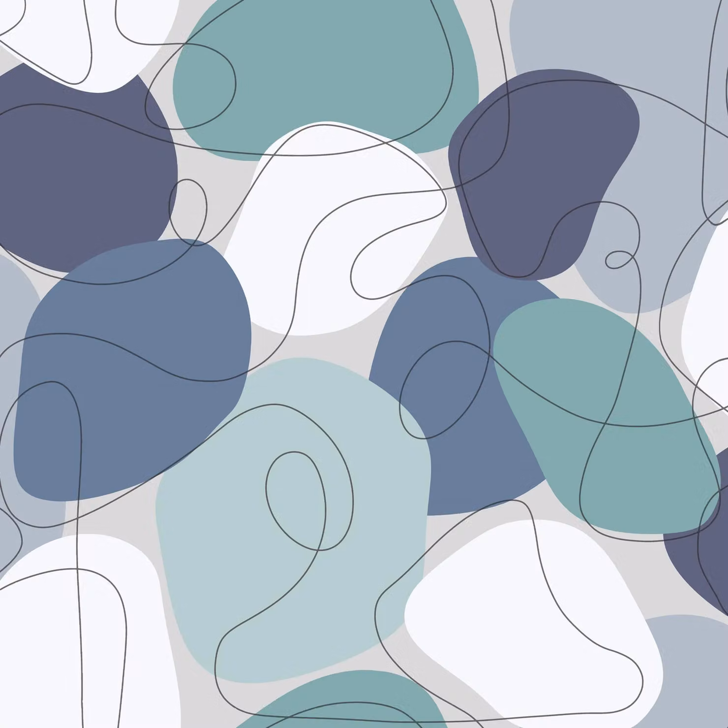 Envy Mood Peachy Blue Abstract Striped Wallpaper, W: 52 cm, H: 1000 cm – 2