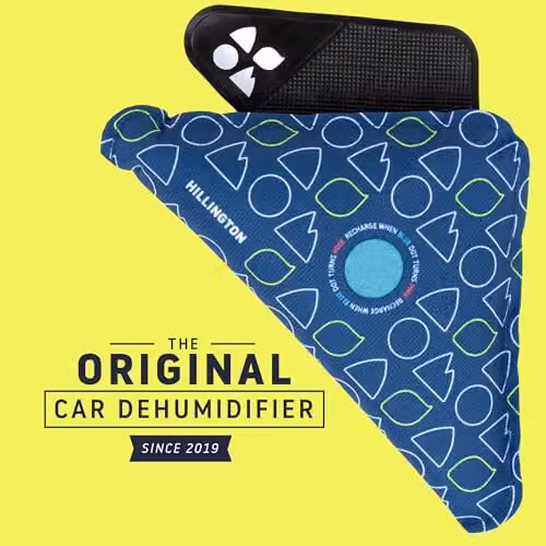 Hillington Reusable Triangle Car Dehumidifier Bags with Anti Slip Pads, Blue, 2-Pack – 2