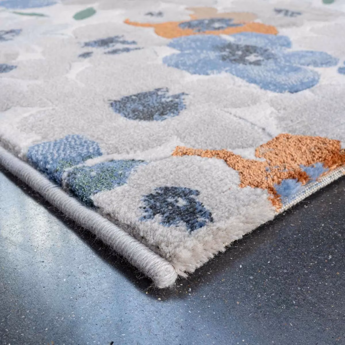 The Rug Shop UK Blue Floral Modern Easy To Clean Area Rug W: 160 cm, D: 230 cm – 2