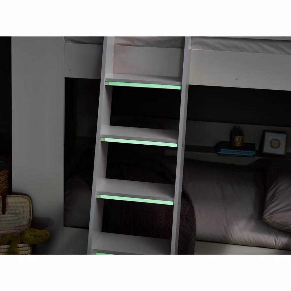 Cheshire Cobaltwood Modern Single Bunk Bed in White, W/D/H: 90 x 200 cm – 4