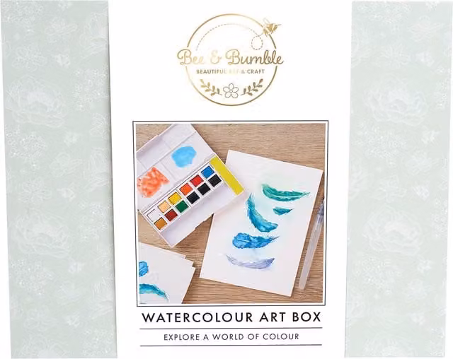 Bee and Bumble Watercolour Art Box Craft Kit in Multicolour