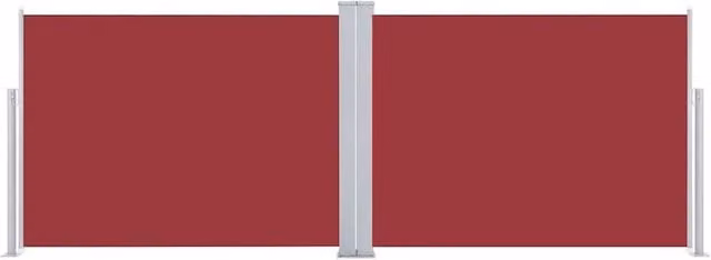 Berkfield Home Red Retractable Side Awning W/D/H: 120 x 1000 cm