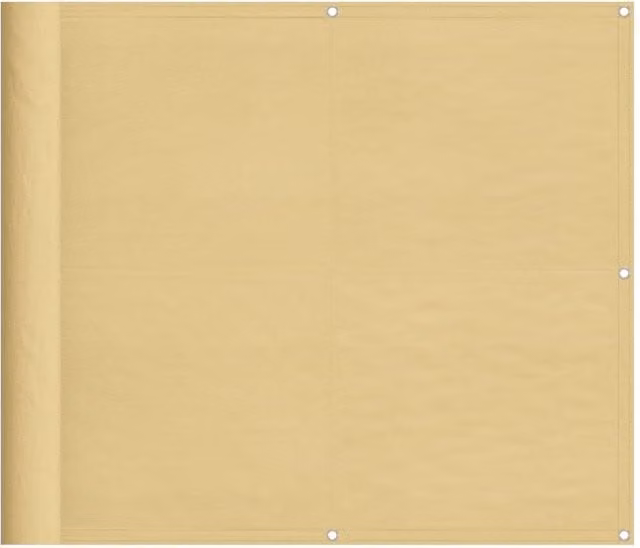 Berkfield Home Balcony Screen in Sand and Beige, W/H: 90 x 500 cm, 100% Polyester Oxford