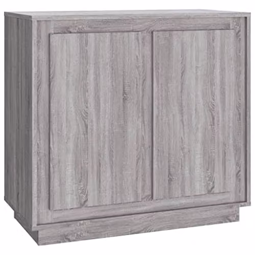 vidaXL Grey Sonoma Sideboard in Engineered Wood, W/D/H: 80 x 34 x 75 cm