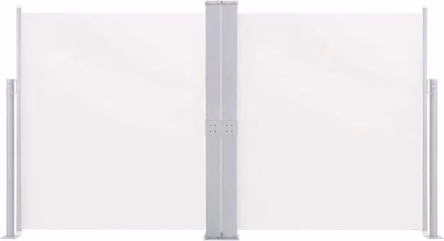 Berkfield Home Double Side Retractable Patio Awning in Cream, W: 600 cm, H: 170 cm