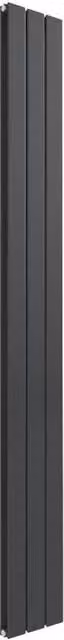 Bathroom Kingdom Anthracite Double Flat Panel Vertical Steel Radiator, H x W: 180 x 21.8 cm – 1