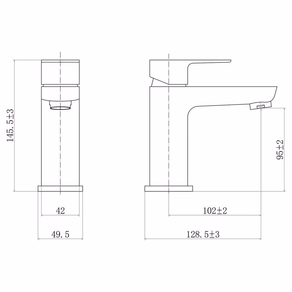 KORVIXA Matt Black Brass Bathroom Bath Filler and Basin Mixer Tap Set – 2