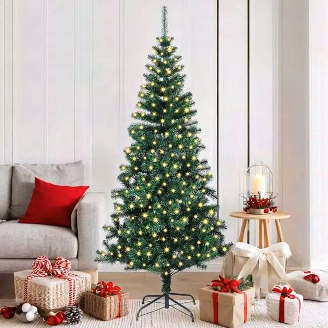 Berkfield Home Pre-lit Artificial Christmas Tree, Green, Height: 180 cm – 1