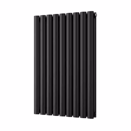 UK Radiators Omeara Black Elliptical Tube Horizontal Designer Radiator, W: 522 mm, H: 800 mm – 2