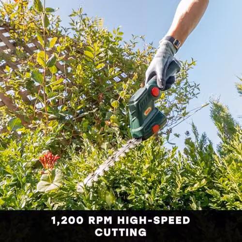 Webb 2-in-1 Cordless Grass Shear and Mini Hedge Trimmer with Telescopic Pole, 7.2V Green Garden Tool with Rechargeable Battery – 3