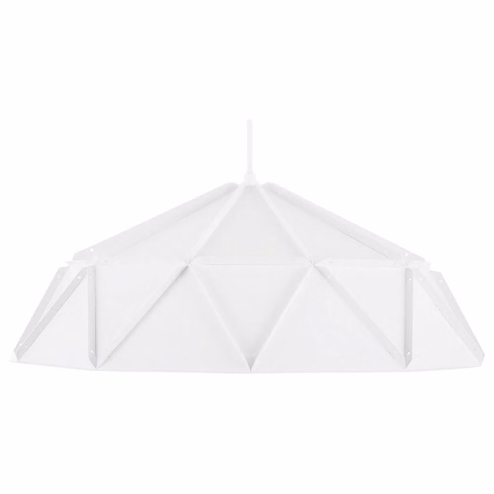 Wyld and Coco White Metal Geometric Pendant Lamp, Modern Scandinavian LED Ceiling Fixture – 2
