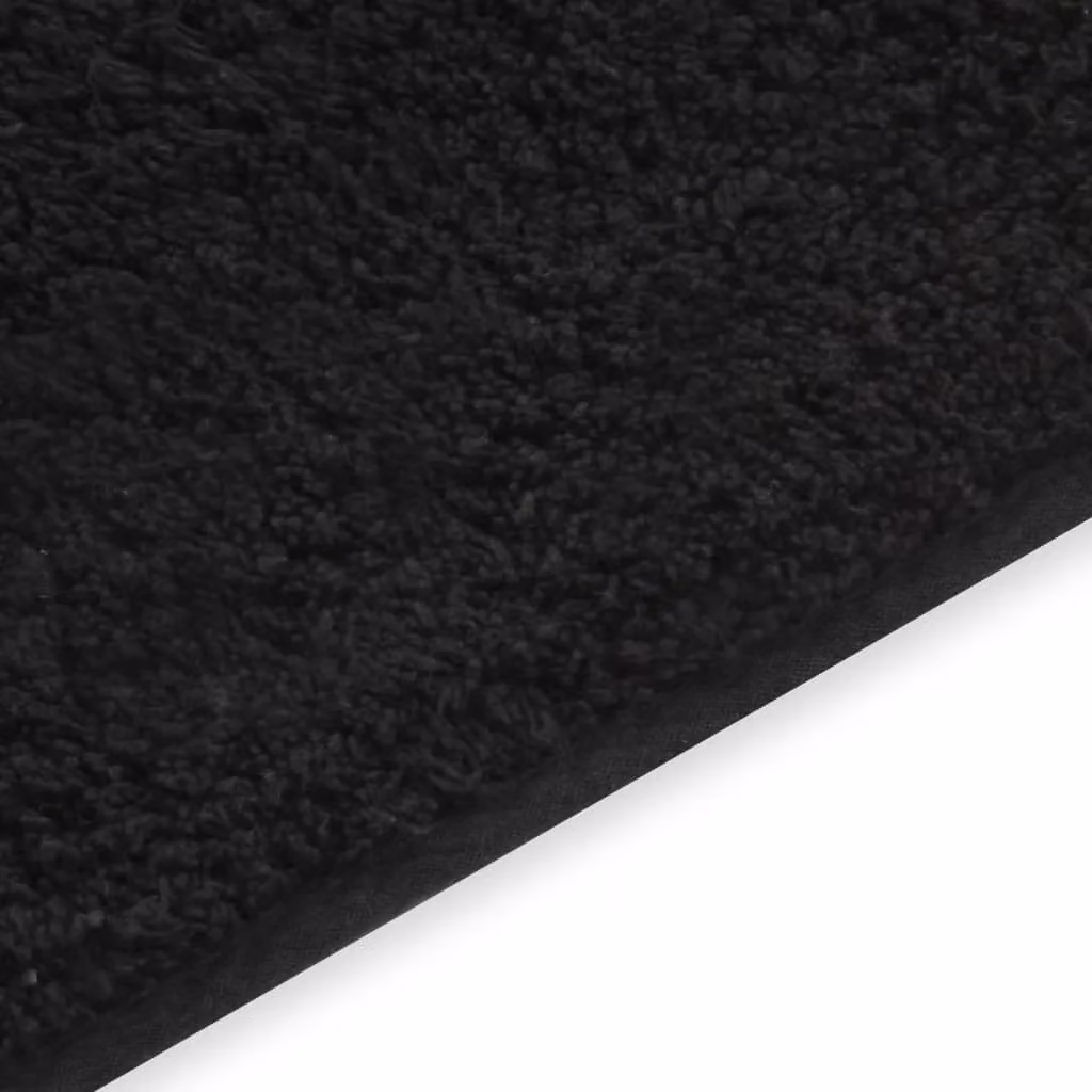 Berkfield Home 2 Piece Anthracite Cotton Bathroom Mat Set with Non-Slip Backing – 2