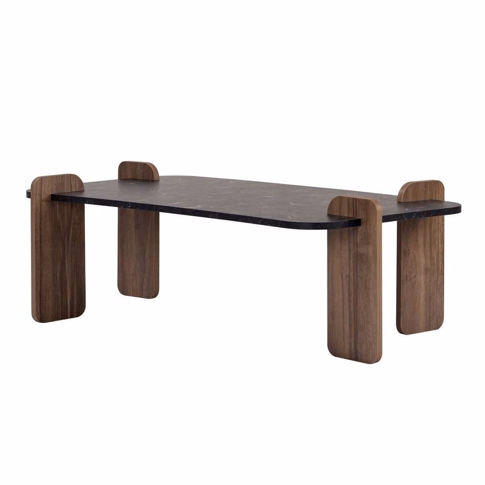 CALICOSY Eloi Rectangular Coffee Table, Black, W/D/H: 120 x 60 x 35 cm – 3