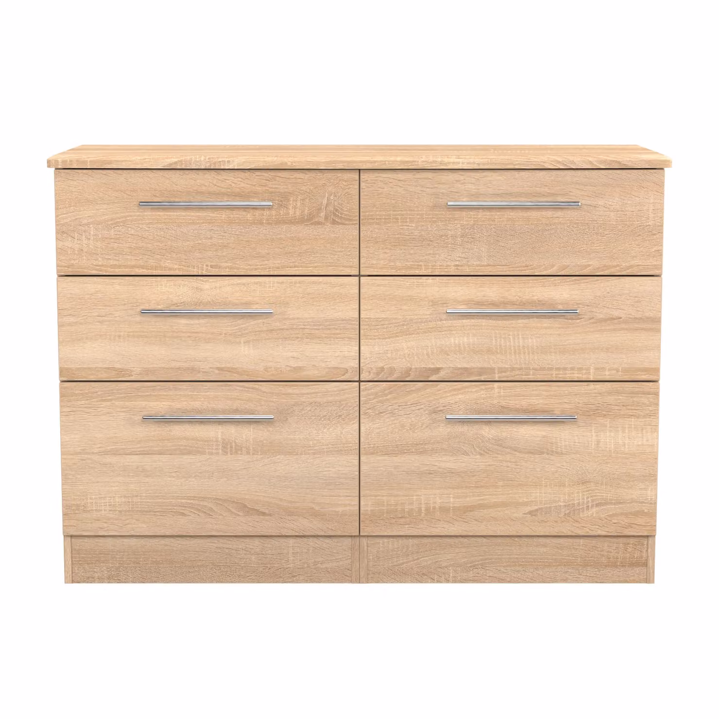 Carlton 6 Drawer Wide Chest in Light Oak – 2