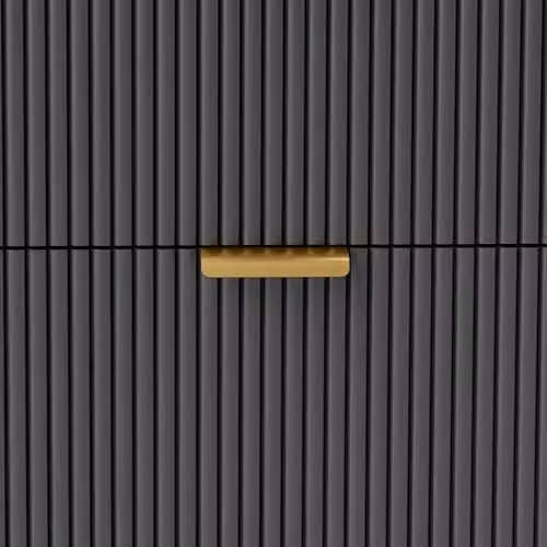 HOMCOM Modern Black Chest of Drawers with 4 Drawers and Gold Handles, W/D/H: 80 x 40 x 90 cm – 5