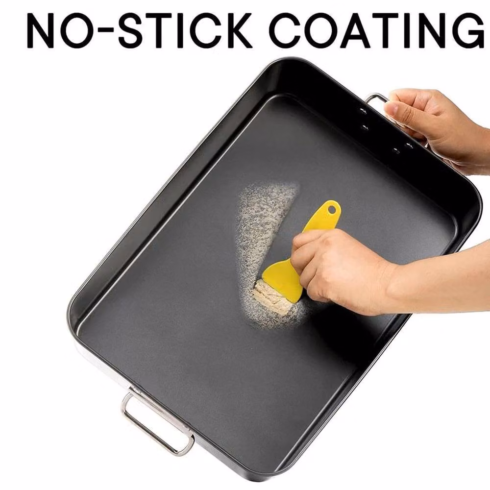 EONLION Non-Stick Rectangular Deep Roasting Tin, Black, Width: 100 cm – 4