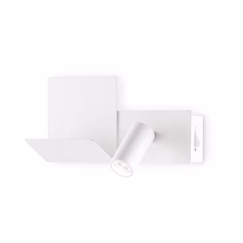 Netlighting Komodo2 White LED Wall Reading Light with In-Built Switch, 3000K Warm White