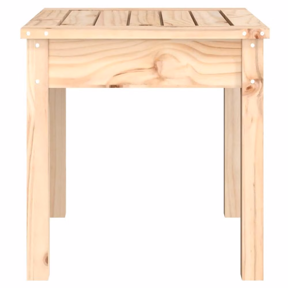 Berkfield Home Rustic Solid Wood Pine Garden Bench in Light Brown, W/D/H: 50 x 44 x 45 cm – 2