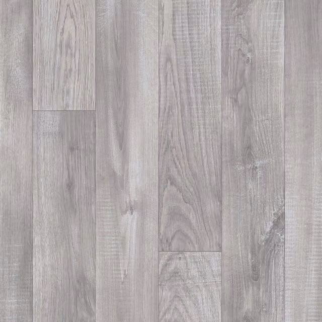 Alba Grey Wood Effect Cushion Backed Vinyl Flooring Sheet W: 300 cm, L: 600 cm