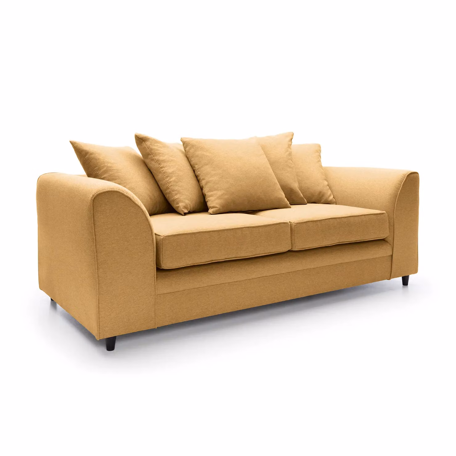 Abakus Direct Darcy 2 Seater Sofa in Mustard Brushed Cotton Fabric, W/D/H: 160 x 89 x 90 cm – 2