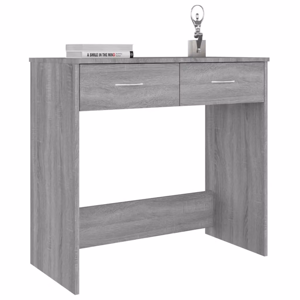 Berkfield Grey Sonoma Writing Desk, W/D/H: 80 x 40 x 75 cm – 3