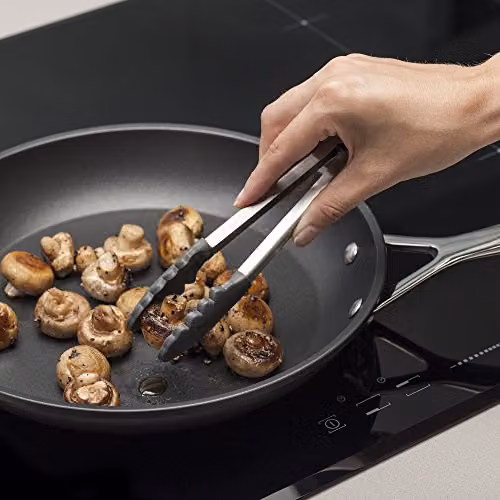 Zeal Silicone and Stainless Steel Non-Stick Mini Cooking Tongs, Grey, 20 cm – 6