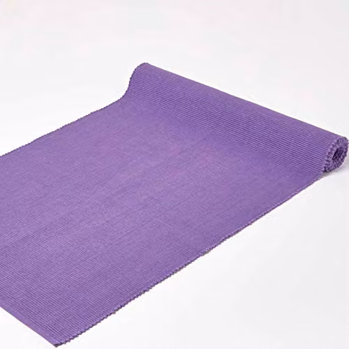 Homescapes Plain Cotton Table Runner in Purple, W/H: 44 x 178 cm – 2