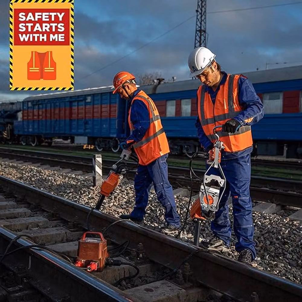 ATEK Unisex Reflective High Visibility Safety Vest in Orange, Size S – 3
