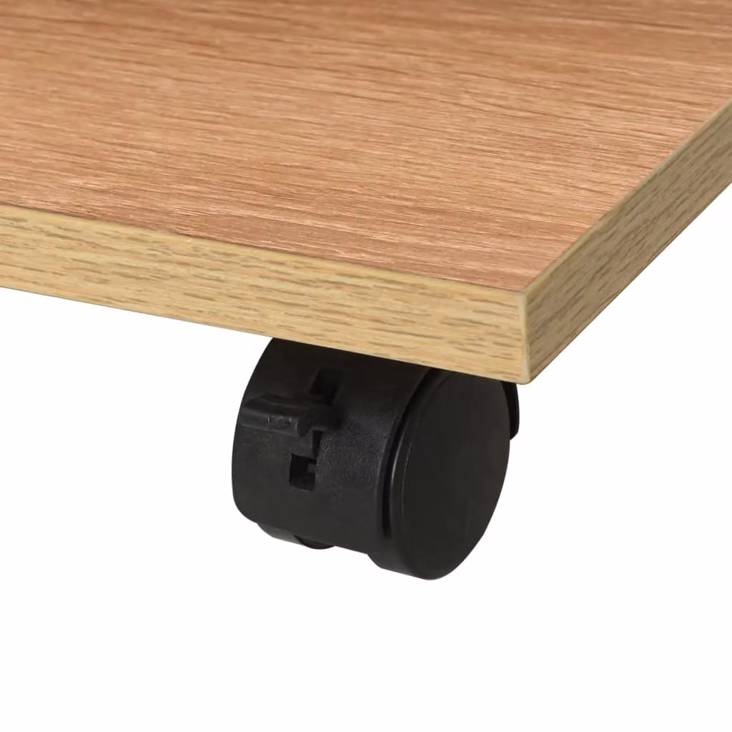 Berkfield Home Rolling Shelf in Brown Oak, W/D/H: 50 x 35 x 42 cm – 3