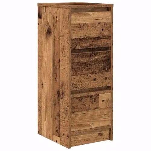 vidaXL Rustic Old Wood Sideboard in Brown, W/D/H: 29.5 x 34 x 76 cm