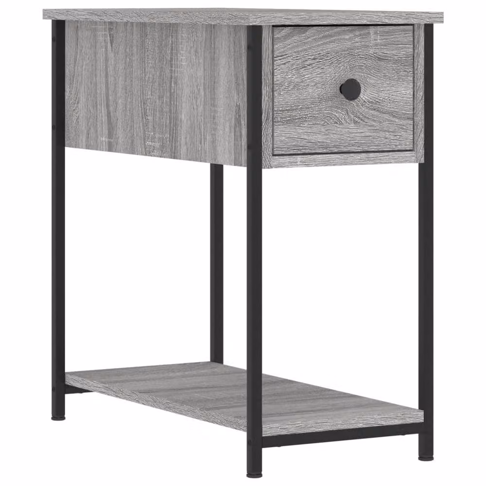 Berkfield Home Set of 2 Durable Bedside Cabinets in Grey Sonoma, W/D/H: 30 x 60 x 60 cm – 4