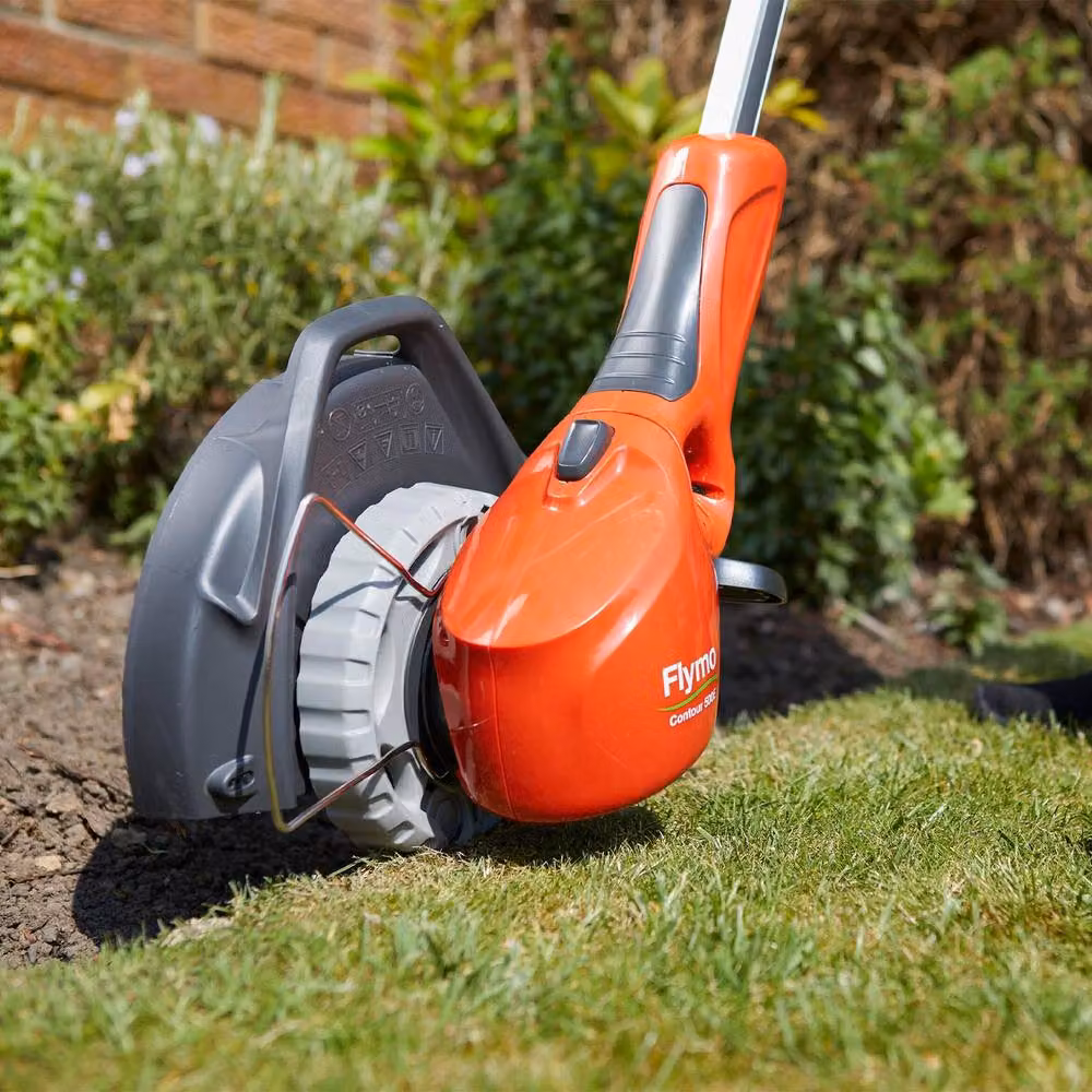 Flymo Contour 500E Electric Grass Trimmer and Edger, Orange, Cutting Width: 25 cm – 6