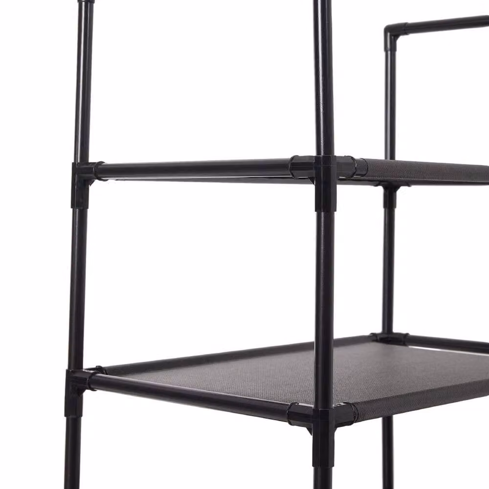 PAWNORA Tall 10-Shelf Shoe Rack for Boots and Storage in Black, W/D/H: 45.5 x 28 x 173 cm – 2