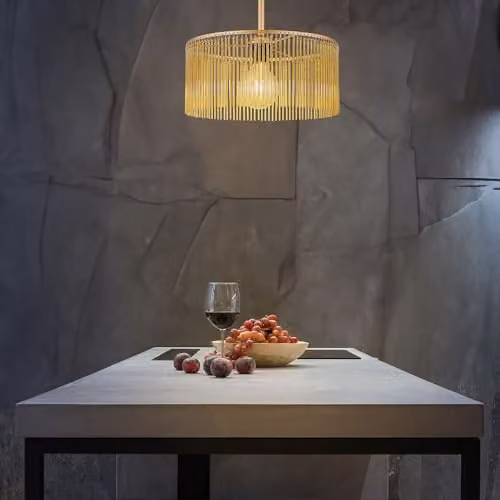 Nowa Round Metal and Acrylic Ceiling Light in Gold/Brass, Diameter: 35 cm, Height: 32 cm – 5